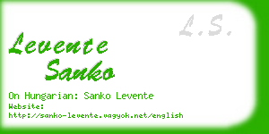 levente sanko business card